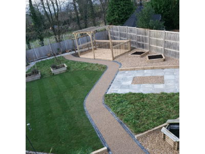 ariel view of fencing installation in kettering